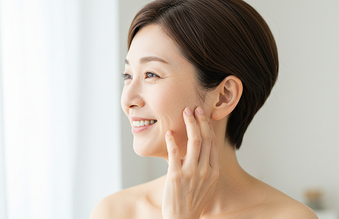 笑顔の女性